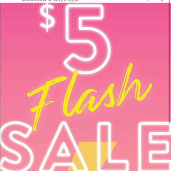 $5 Flash Sale Sign - Picture 1 of 1